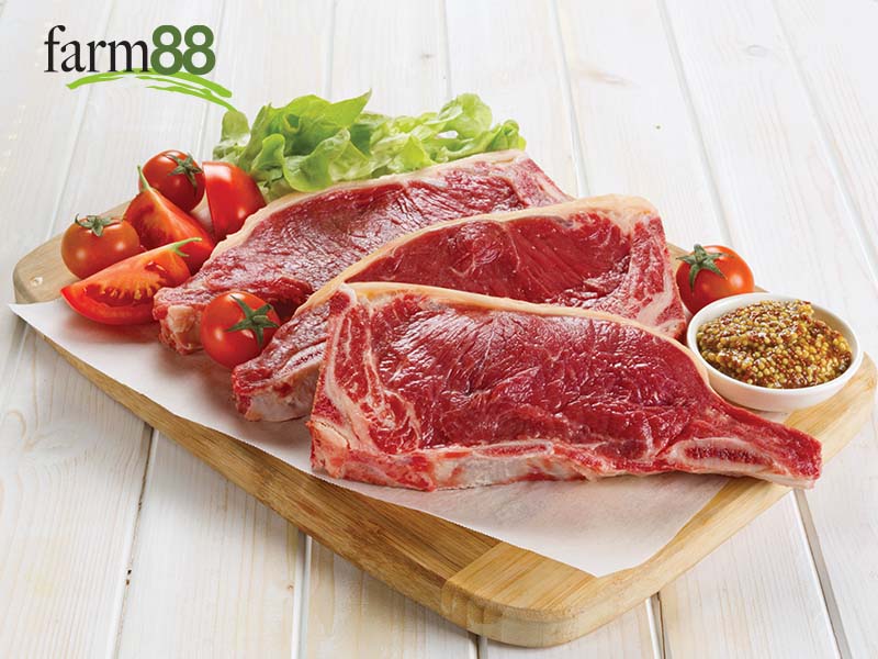 Farm88 Yearling Beef T-Bone Steak (w/out fillet)