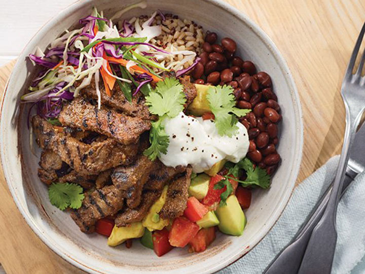 Mexican beef bowl