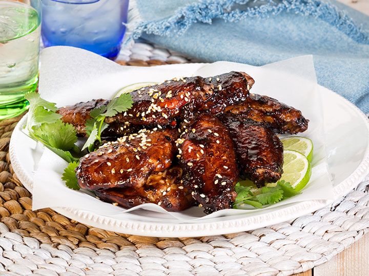 Caramelised soy chicken nibbles