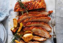 Chilli roasted pork belly with cracked fennel