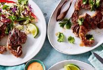 Five-spice grilled lamb loin chops